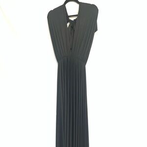 Lob collection LBD woman’s black dress midi back tie lightweight size small